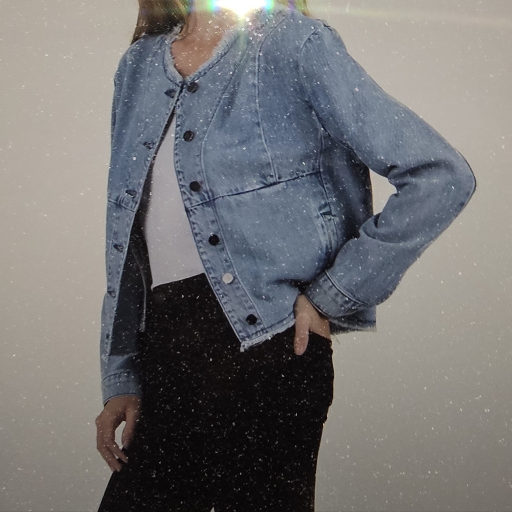 Kut from the Kloth Light Blue Denim Jean Jacket